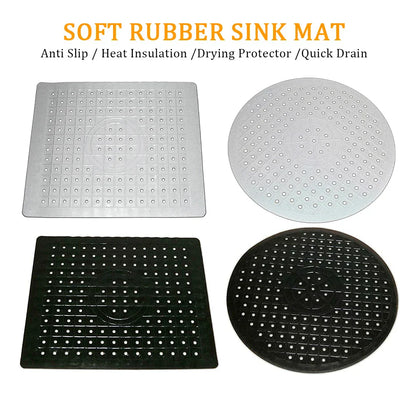 Grip Kitchen Sink Mat, Soft Heat Resistant Silicone Protector
