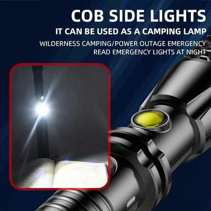 Compact Heavy Duty LED Flashlight Survival Kit