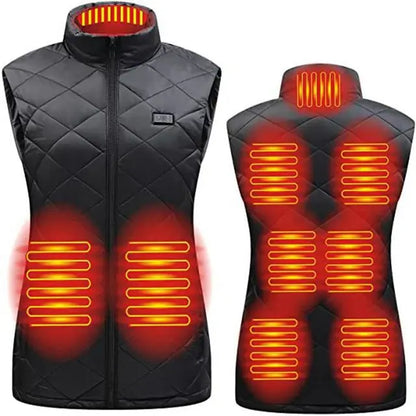 Warm Women's Heated Vest with USB Charging