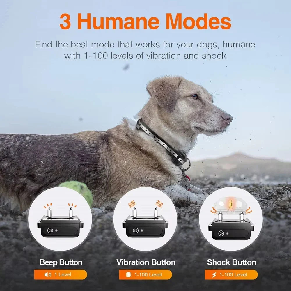 Waterproof Remote Dog Training Collar with 1000m Range