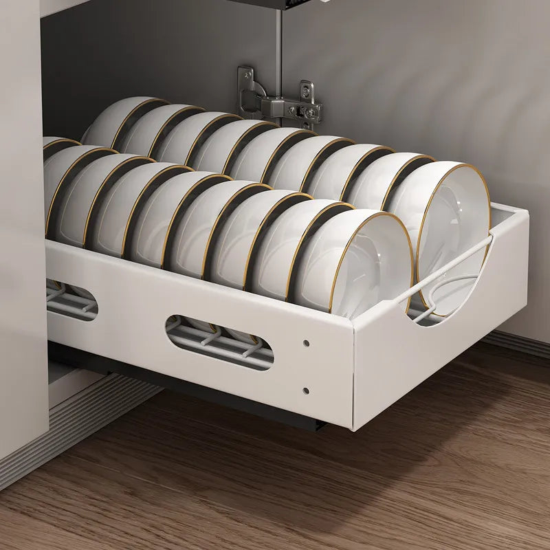 Space Saving Under Cabinet Dish Storage Rack