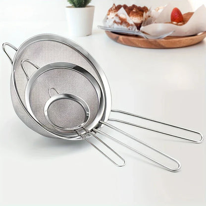 Premium 3pc Stainless Steel Mesh Sieve Set - Befez