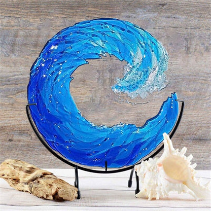 Beautiful Sea Glass Wave Art Sculpture - Befez