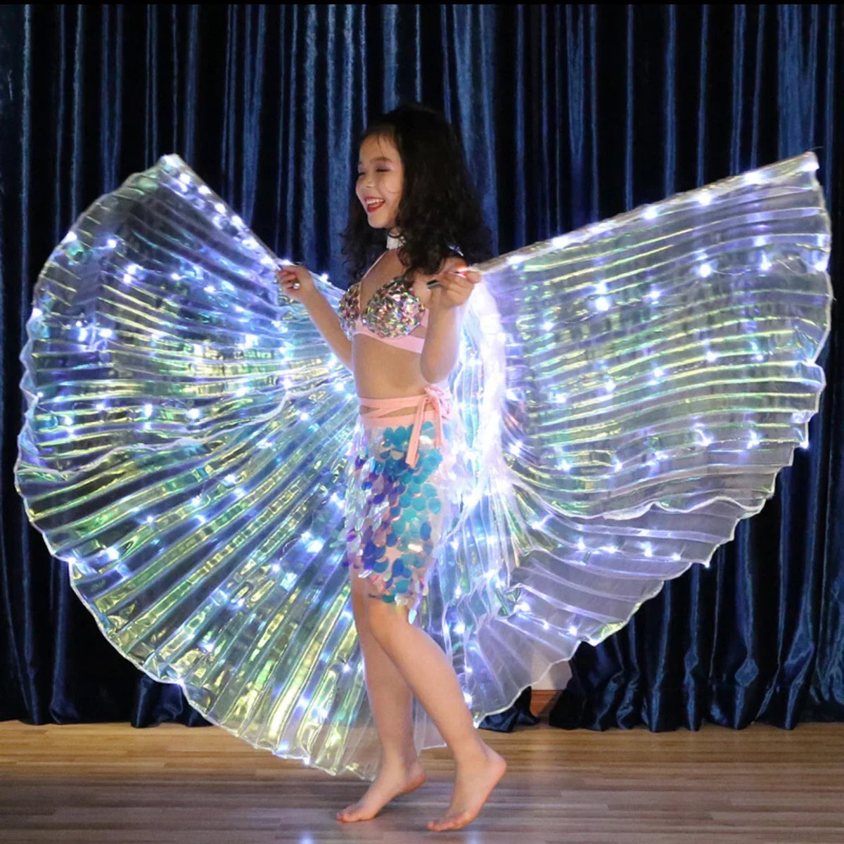 Colorful LED Fairy Wing Costume for Girls