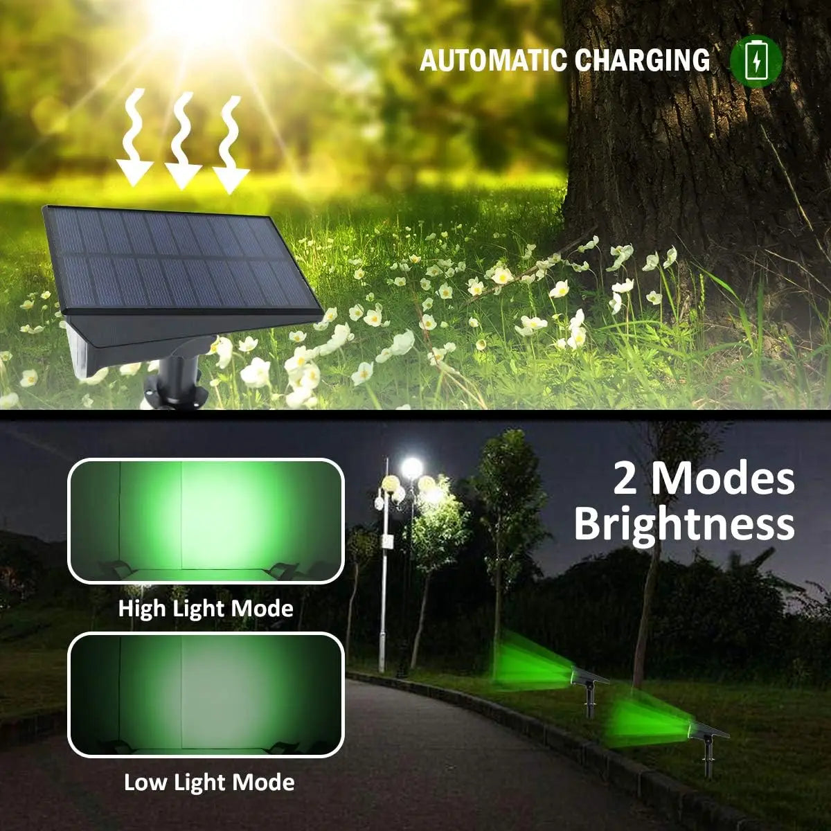 Outdoor Solar Powered Garden Lamp Set of 4