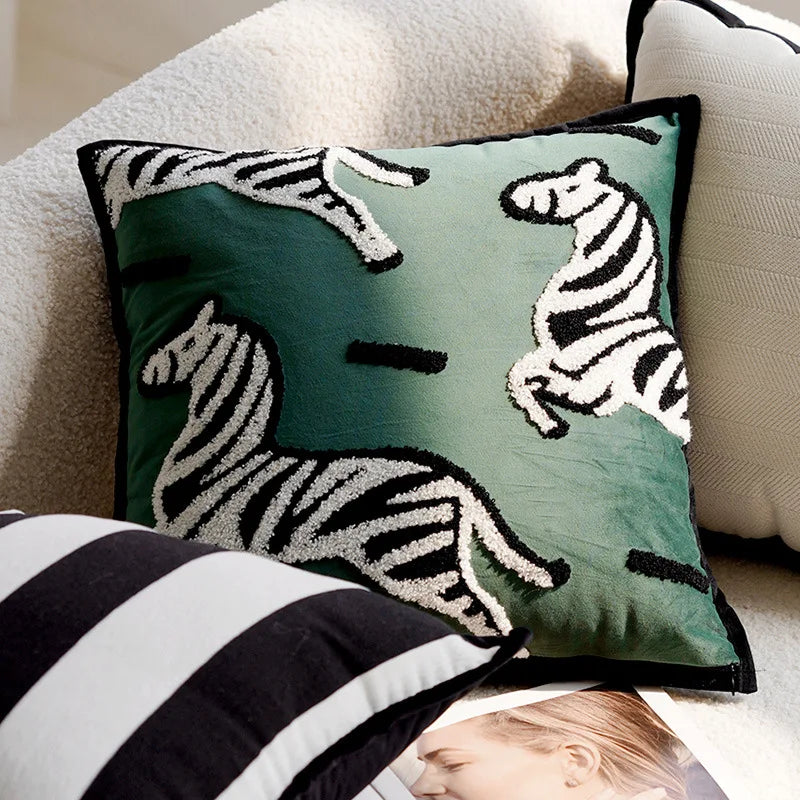 Stylish Horse Pattern Throw Pillow for Home Decor