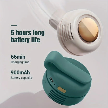Compact Personal Clip Fan with USB Rechargeable Design