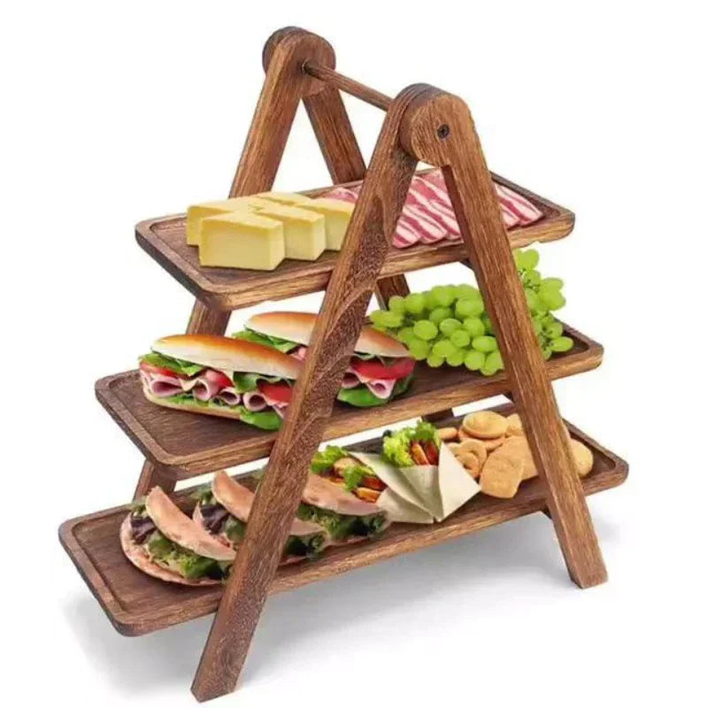 Rustic Wooden Serving Platter Tray - Befez