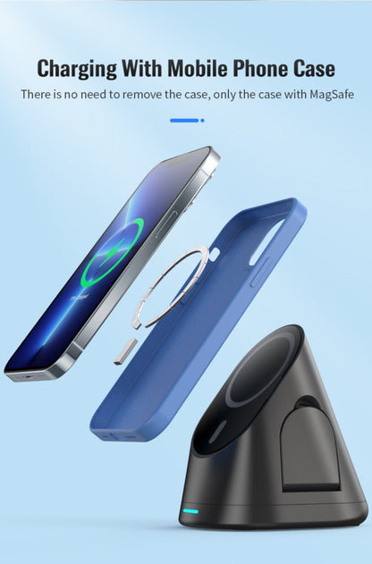 Compact 3in1 Wireless Charging Station Dock