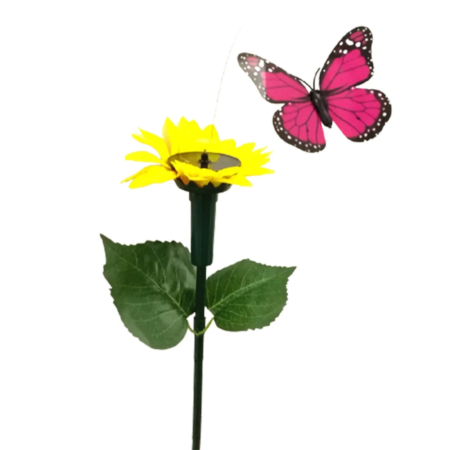 Colorful Solar Garden Stake with Moving Wings Decor