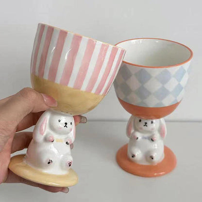 Cute Rabbit Wine Glass