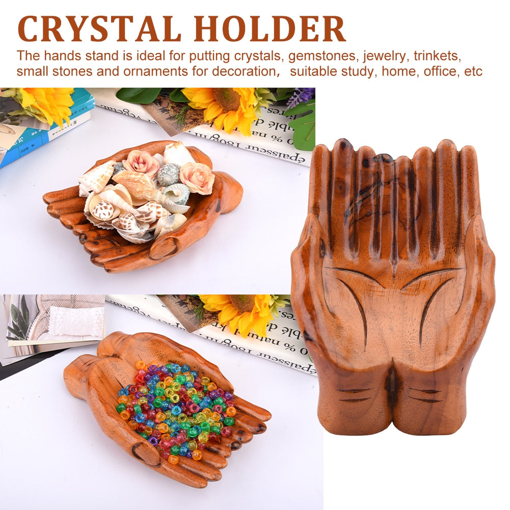 Decorative Wooden Hand Candy Dish Home Decoration - Befez