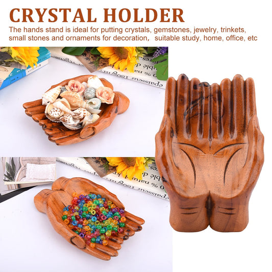 Decorative Wooden Hand Candy Dish Home Decoration - Befez