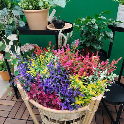 Beautiful 12pc Artificial Lavender Flower Set