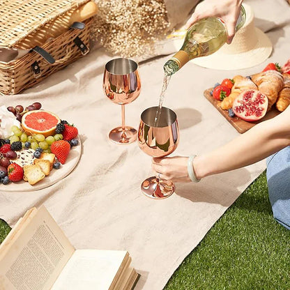 Durable Metal Drinking Glasses (6 Pack)