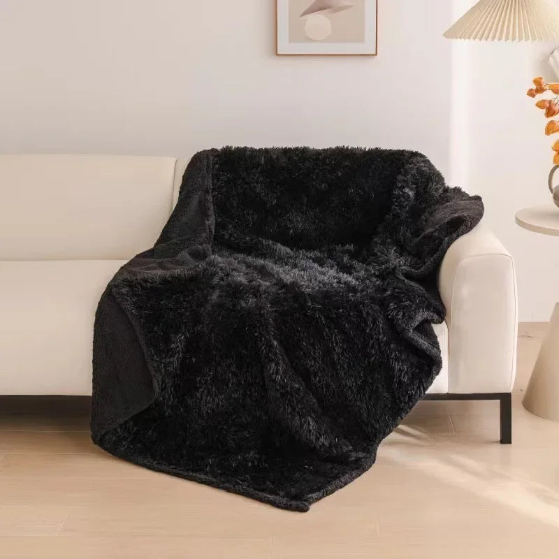 Soft Plush Throw Blanket for Bed & Sofa