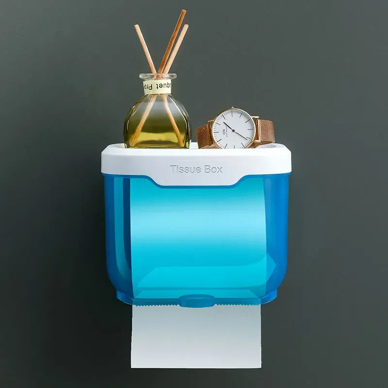 Stylish Wall Mount Toilet Paper Dispenser with Storage - Befez