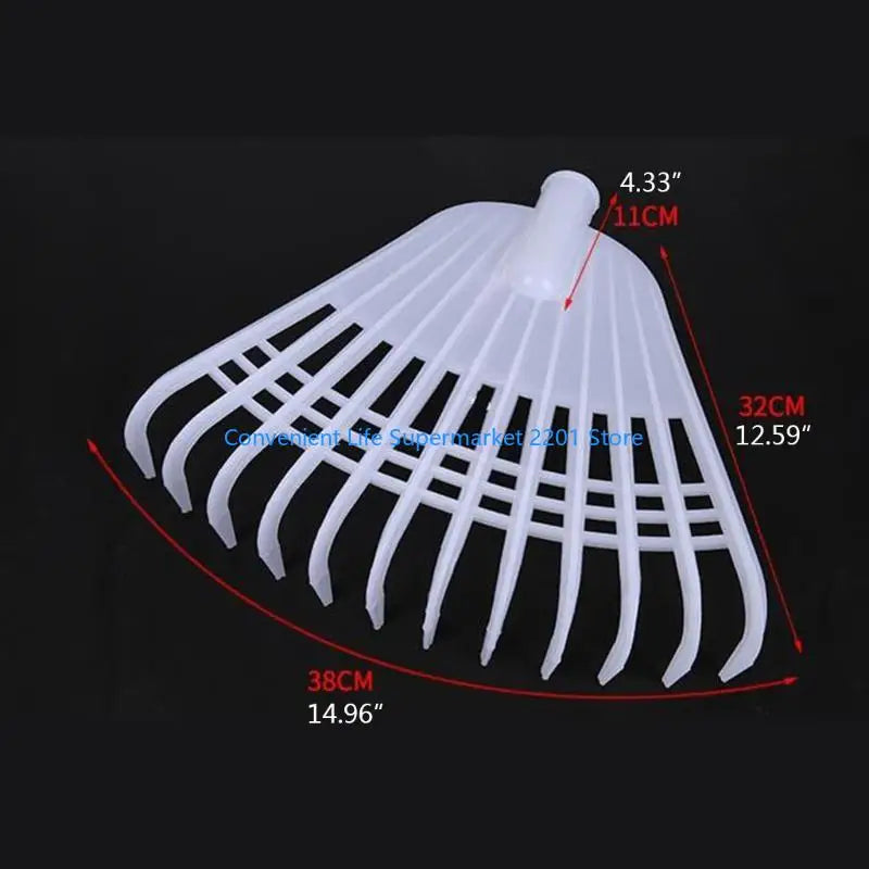Compact Garden Leaf Rake with 12 Tines