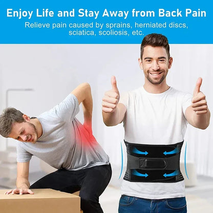 Comfortable Back Brace with Flexible Lumbar Support Belt