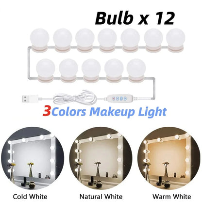 Pro Makeup LED Light Kit with 10 Dimmable Lamps