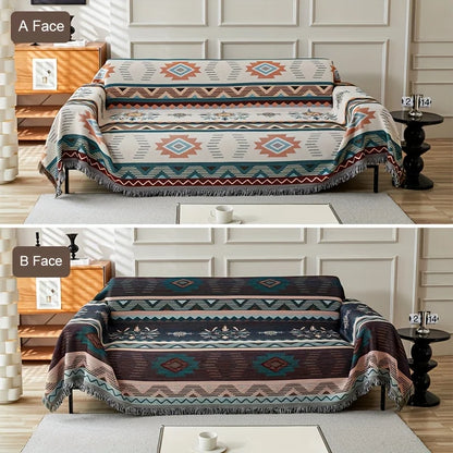 Cozy Reversible Sofa Throw Blanket