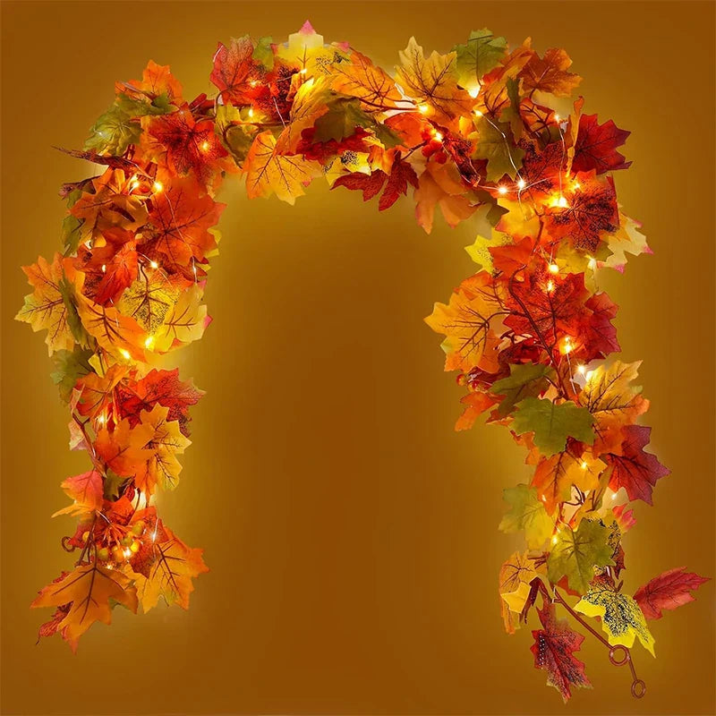 Befez Autumn Artificial Leaf Garland for Home Decor
