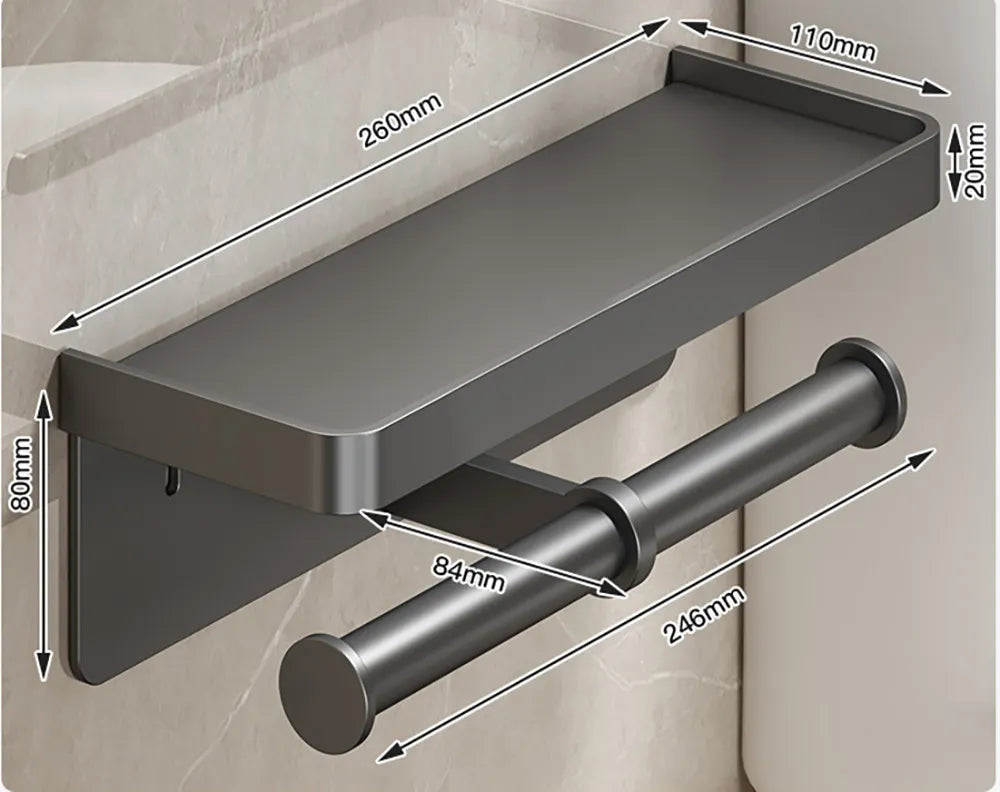 Modern Space Saving Toilet Paper Holder