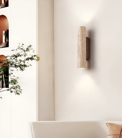 Natural Stone Wall Light in Minimalist Tube Design