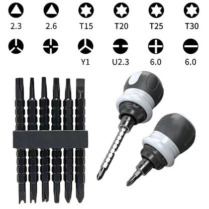 Essential 10pc Ratchet Screwdriver Tool Kit