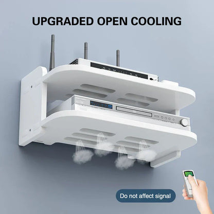 Wall Mount WiFi Router Shelf with Cable Management