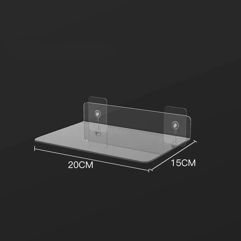 Clear Glass Wall Mount Shelf for Home Decor
