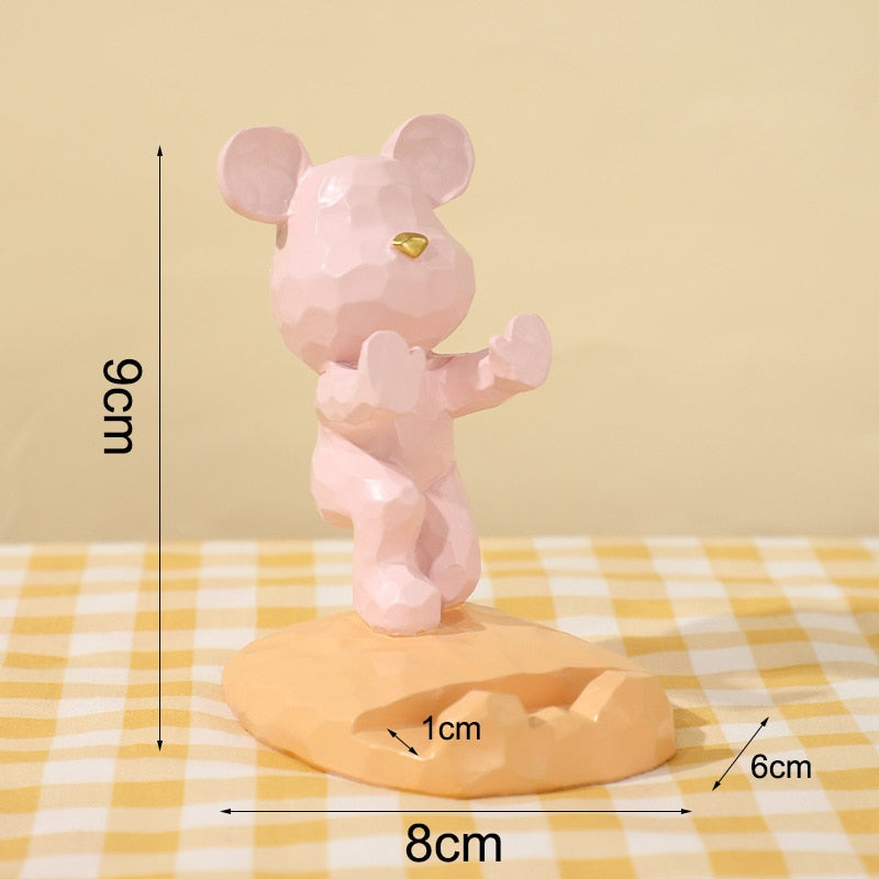 Cute Mini Martial Arts Bear Phone Holder