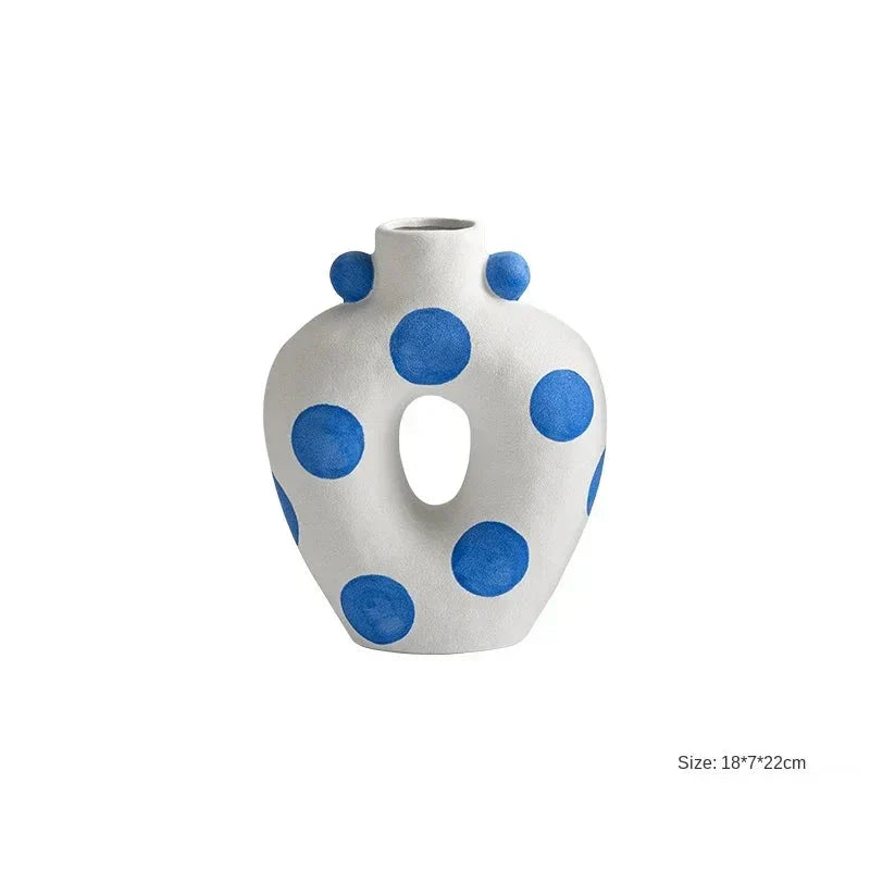 Unique Spotted Ceramic Vase