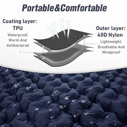 Comfortable Outdoor Inflatable Camping Air Bed with Pillow