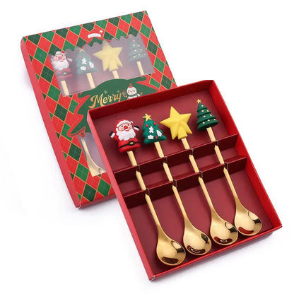 Holiday Christmas Spoon Set for Festive Dining - Befez