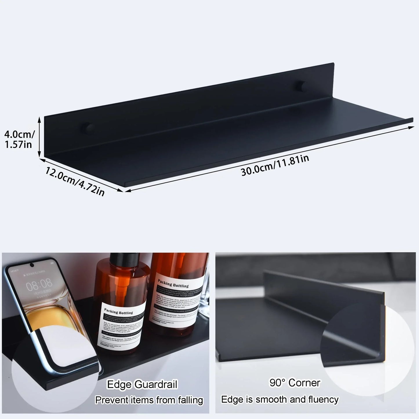 Modern Metal Floating Shelf Storage - Befez