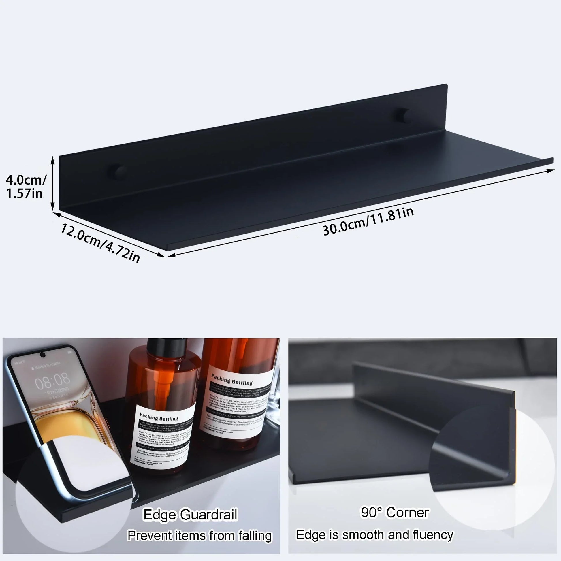 Modern Metal Floating Shelf Storage - Befez