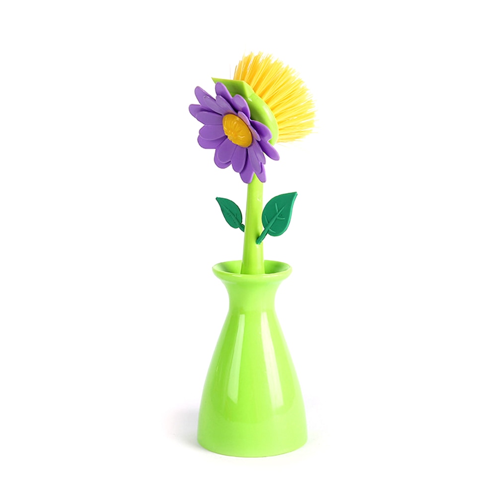 Soft Floral Planter Cleaning Brush