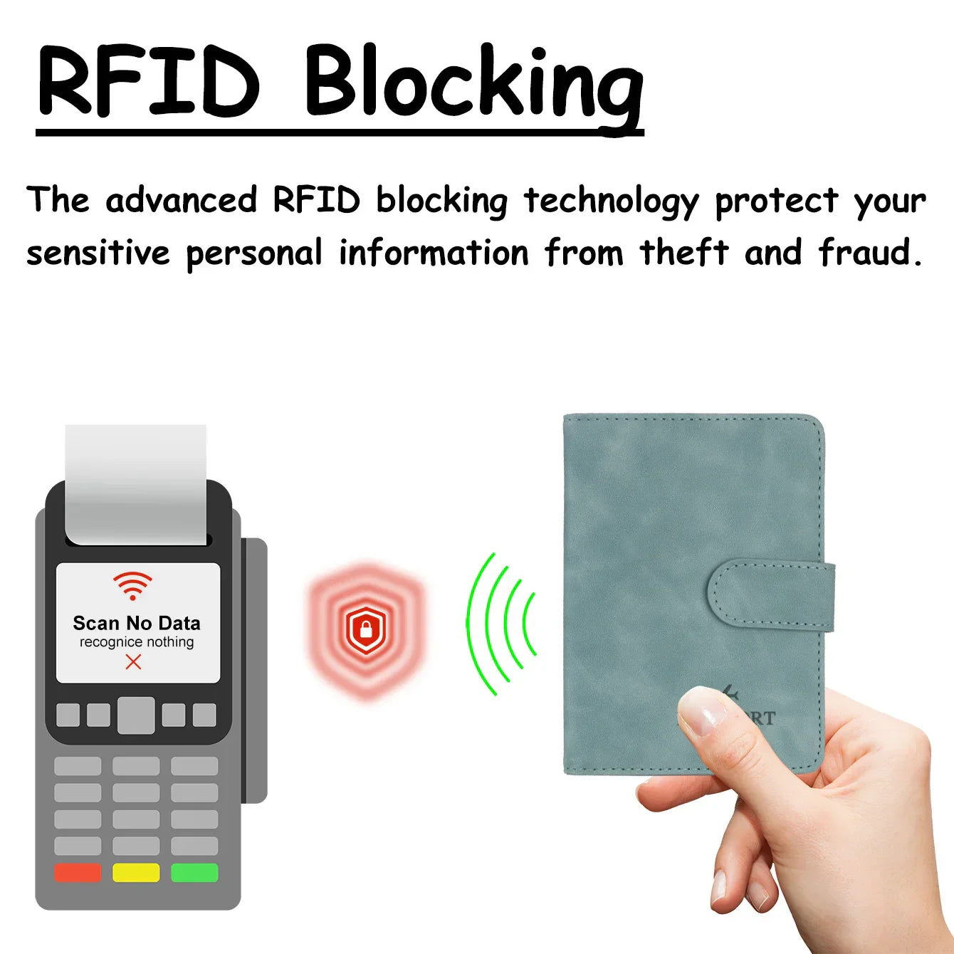 Premium RFID Passport Holder in Genuine Leather Style