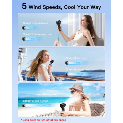 Portable Mini Handheld Fan with LED Screen