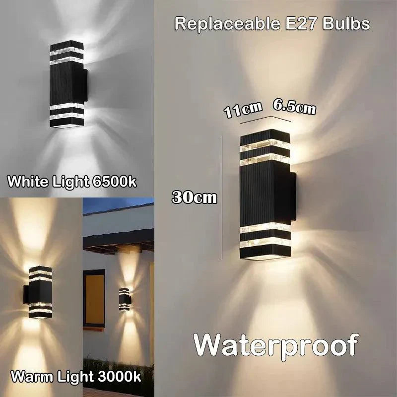 Outdoor LED Wall Lamp with Up Down Light Effect
