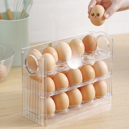 Space Saving Auto Flip Egg Tray