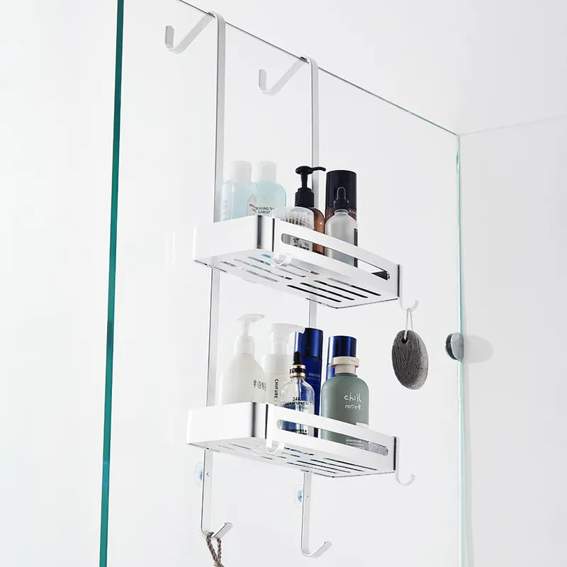 Easy Install Double Layer Shower Caddy Rack