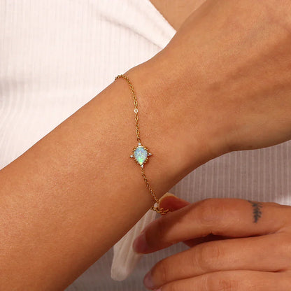 Delicate Sparkling Opal Jewelry Set