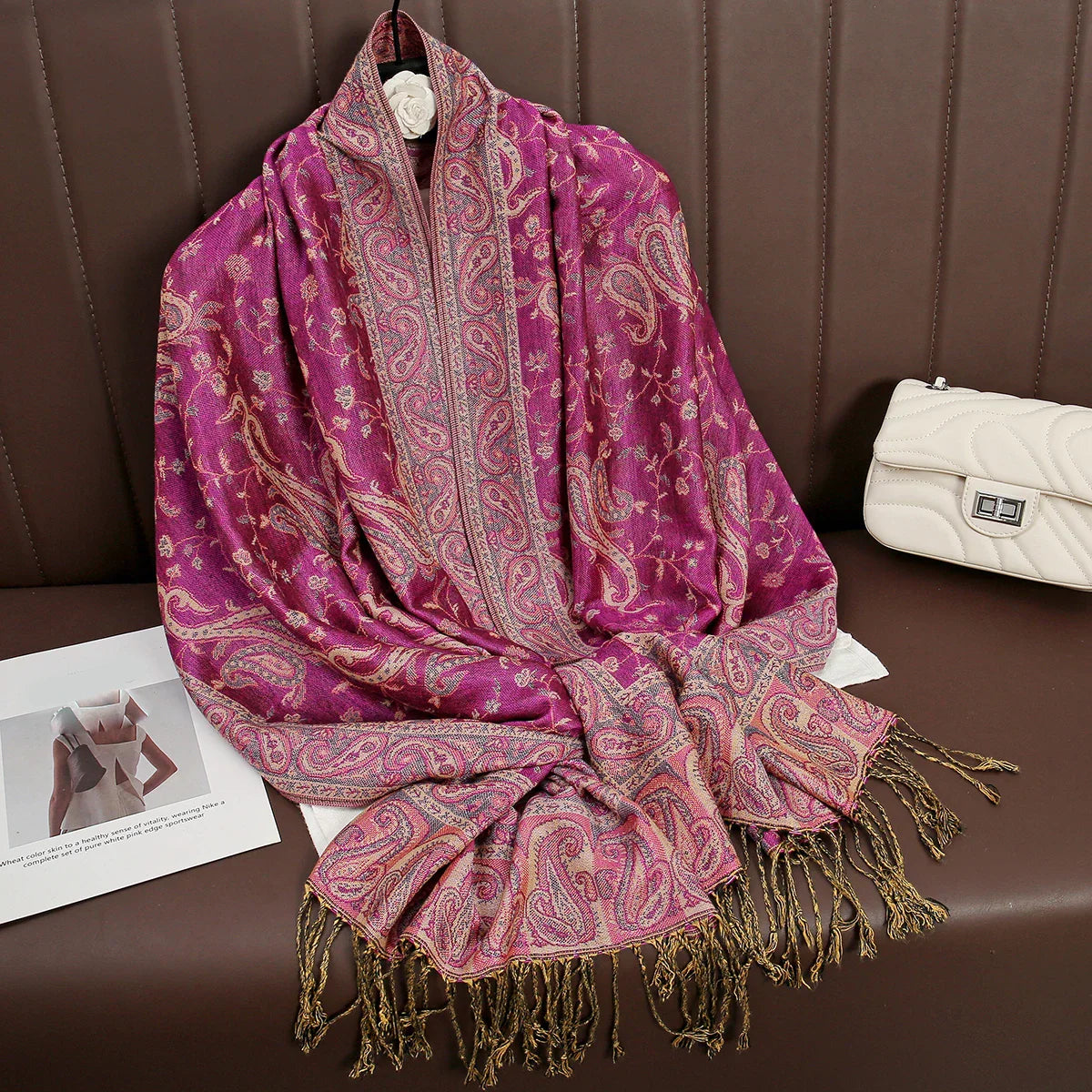 Soft Cashmere Women's Scarf Luxury Warm Print