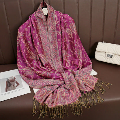 Soft Cashmere Women's Scarf Luxury Warm Print
