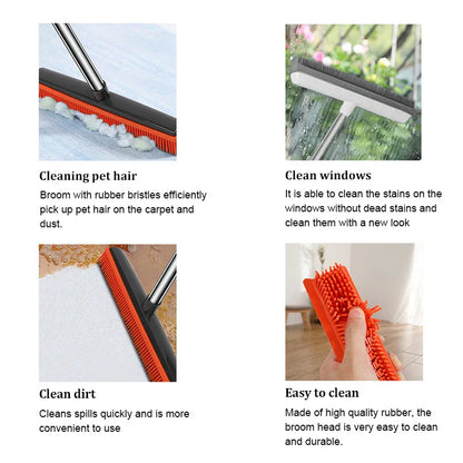 Easy Sweep Pet Hair Rubber Broom