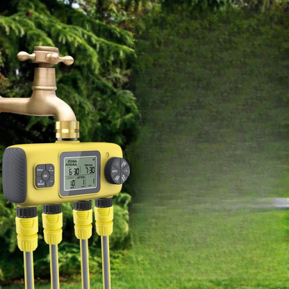 Advanced 4-Zone Digital Water Timer with Waterproof Valve