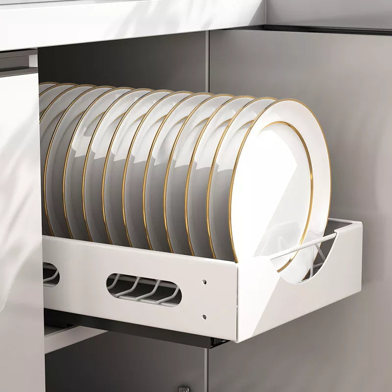 Space Saving Under Cabinet Dish Storage Rack