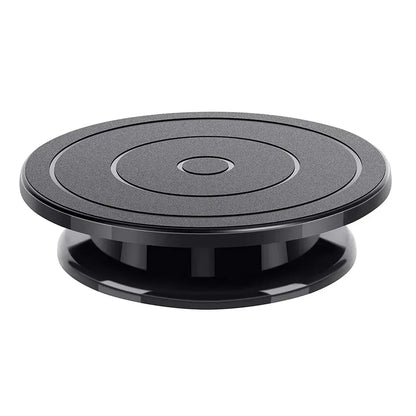 Rotating Cake Stand with 360° Spin, 28cm Square